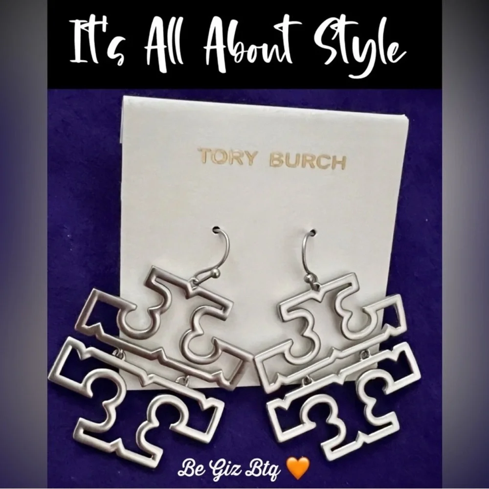 Tory Burch Authentic Silver Earrings At Awesome Prices To Buy Now & Save